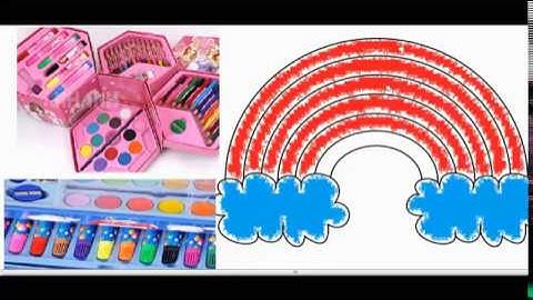 Hướng Dẫn Bé Vẽ Và Tô Màu Cầu Vồng -How to draw rainbow ??