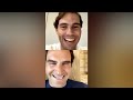 Rafael Nadal 🔷 Instagram Live with Roger Federer & Andy Murray