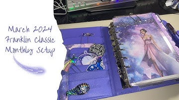 March 2024 Franklin Classic Planner Setup || Full Flip Through!