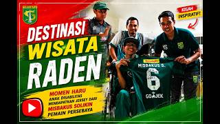 Momen Dimana Anak Disabilitas Mendapatkan Jersey dari Misbakus Solikin Pemain PERSEBAYA