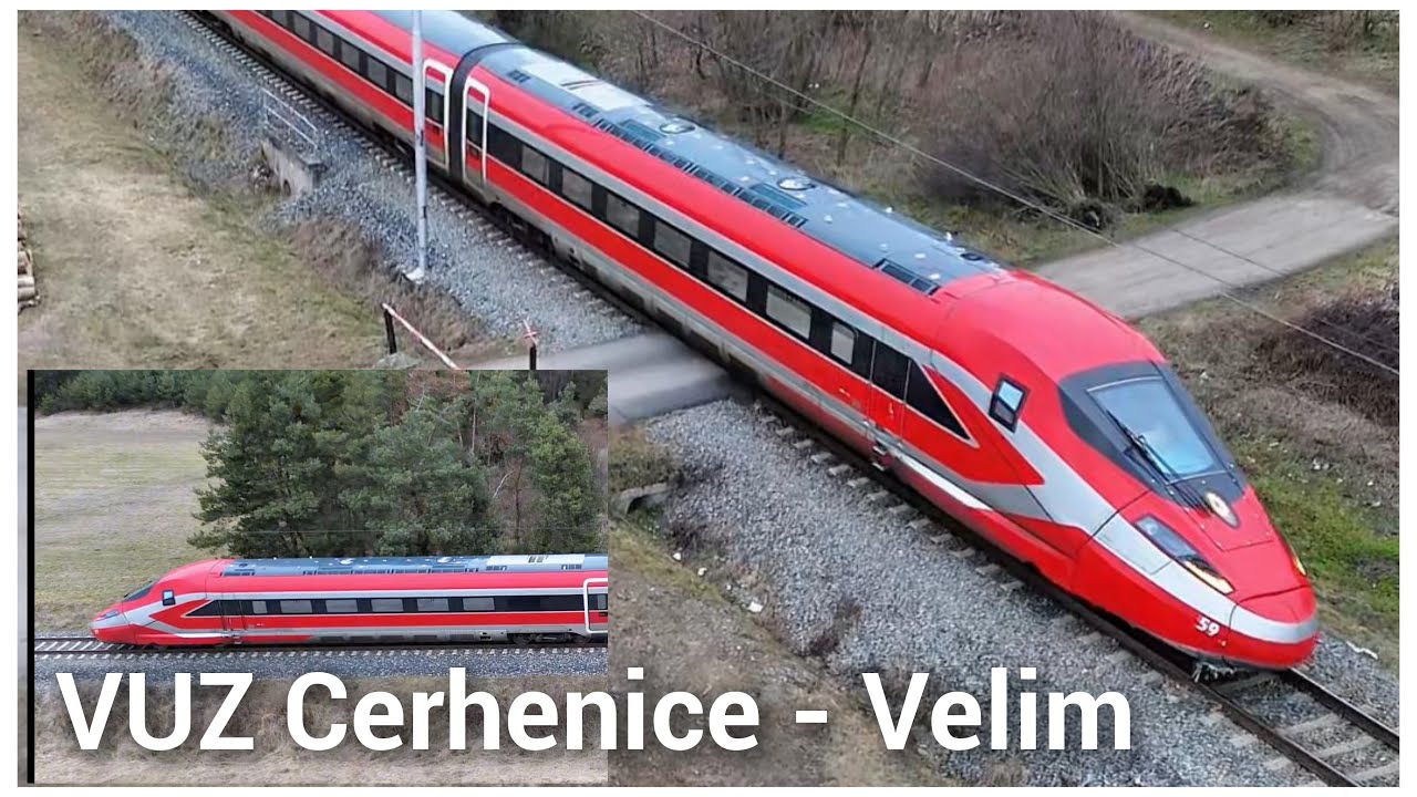 VUZ Cerhenice - Velim , Frecciarossa ETR 1000 ,  malá návštěva zkušebního železničního okruhu