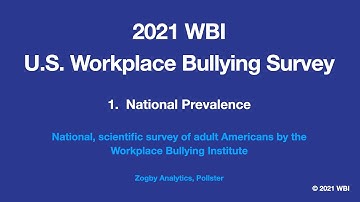 1. National Prevalence of Bullying - 2021 WBI U.S. Survey
