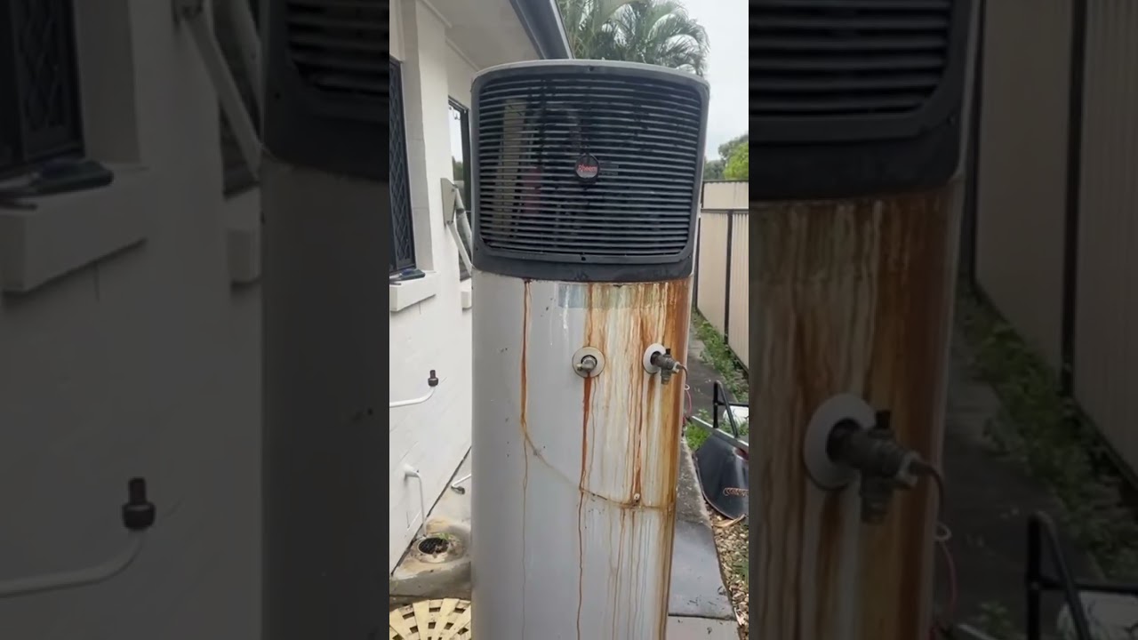 Say goodbye to rusty water! Replacing 20 yr old Rheem heat pump hot water unit 🔥💧