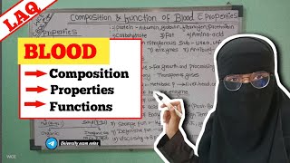 Blood Composition | Functions | Properties  | LAQ  #Implaq