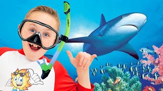 Swimming Away from Sharks in a Giant Aquarium with Kade Skye