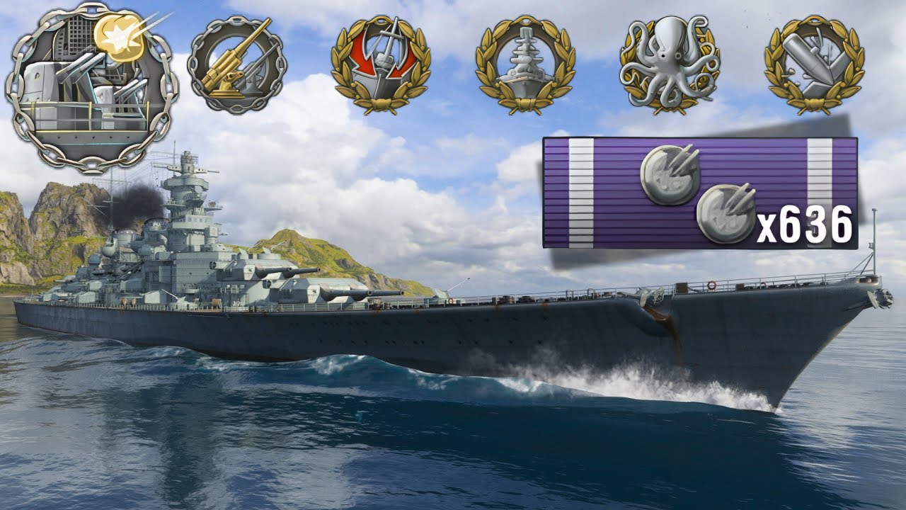 Супер BB Разрывает Вражеские Линии: 483мм Салюты + Вторичные Орудия