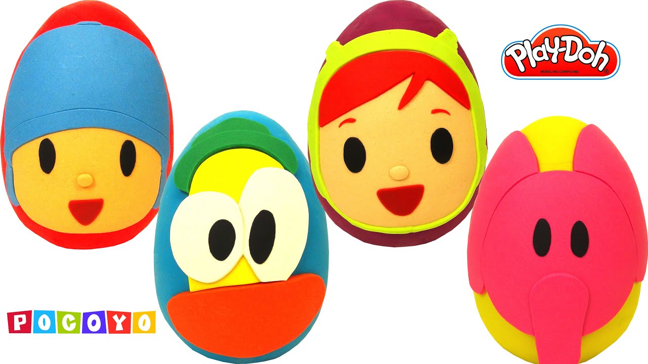 Pocoyo Huevos De Juguetes Felices Play Doh Juguetes En Huevos
