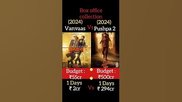 Pushpa 2 Vs Vanvaas box office collection 1 Days #pushpa2 #alluarjun #vanvaas #shorts