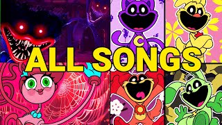 All Poppy Playtime Songs And MUSIC VIDEOS! (CatNap, Huggy Wuggy, Kissy Missy, Mommy Long Legs, Bunzo