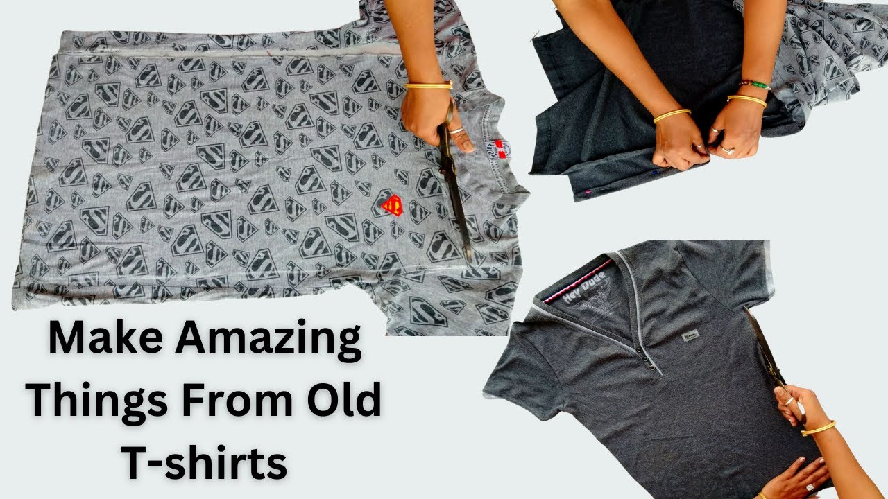 Make Amazing Things From Old Tshirts / Old Tshirt Reuse Ideasreuse YouTube