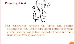 Psychometrics 2, psychological test and Steps of test constructions