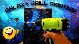 Oil painting with a drill nebula Galaxy