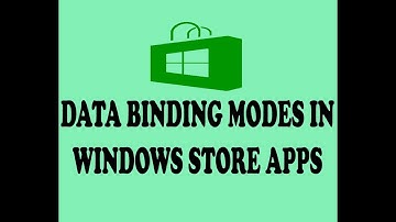 MODES OF DATA BINDING IN WINDOWS STORE APPS (URDU / HINDI)