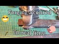 Forging a conrod real time