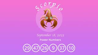 Scorpio horoscope for September 18, 2023