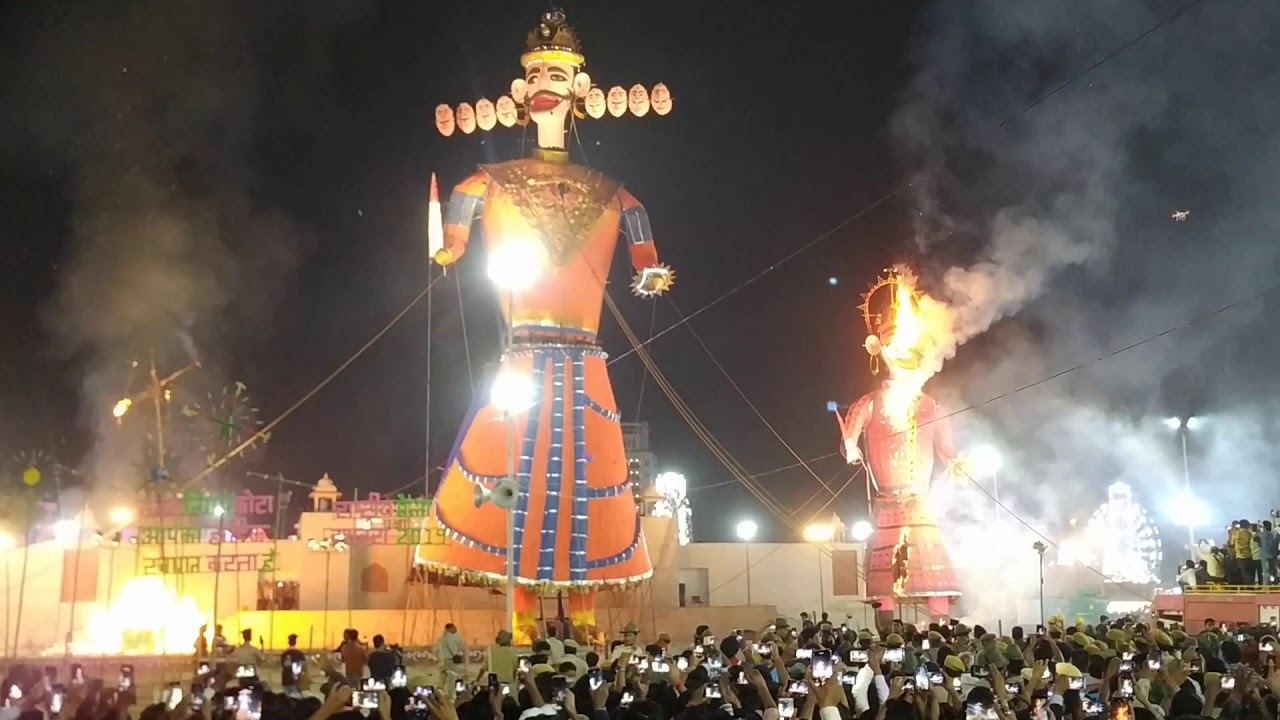 कोटा दशहरा रावण दहन 2019 ! Full Video !  kota dussehra mela Rawan dahan 2019