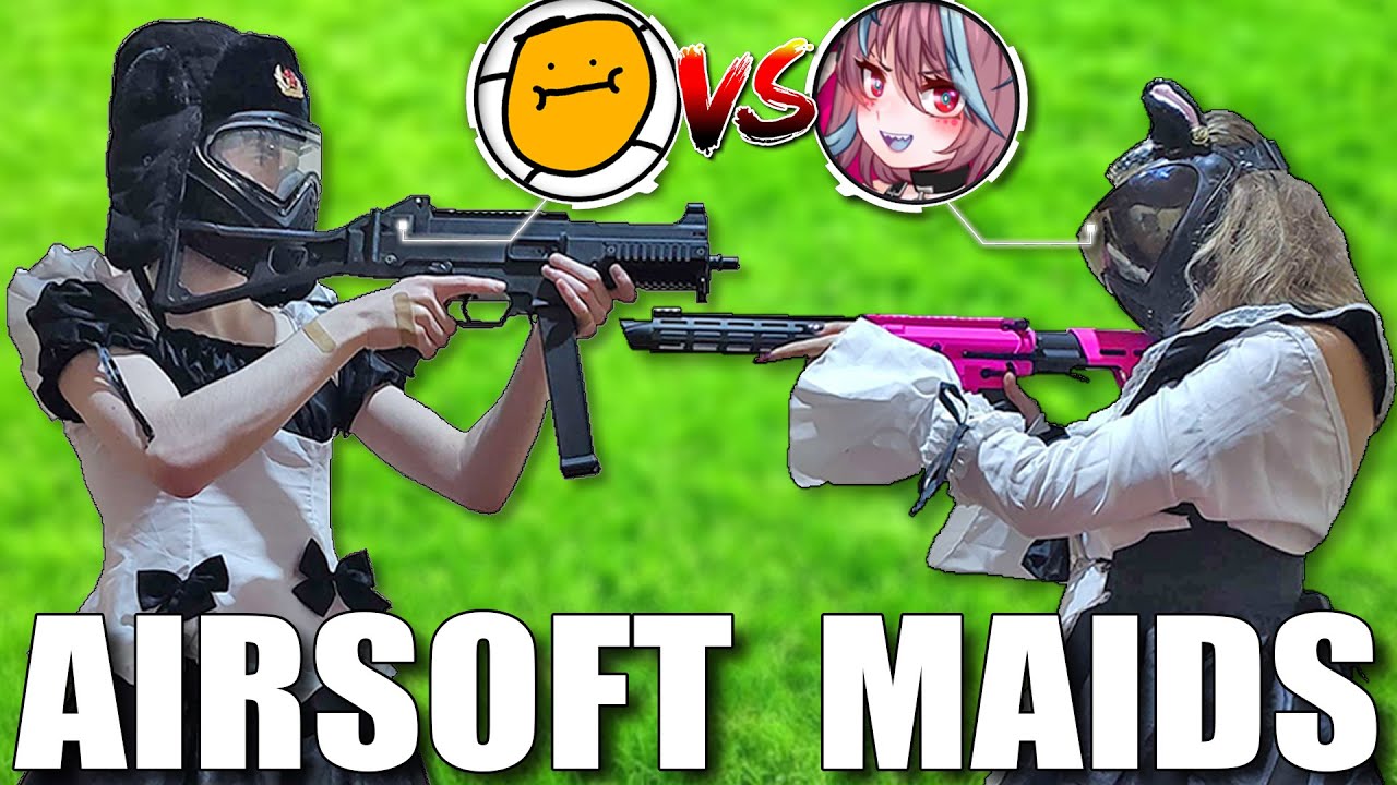 DUELO de MAIDS en AIRSOFT 🔥 ▬ JUSTNOVA vs EMIKUKIS IRL❗️ 😳 ▬ SSR9 NOVRITSCH