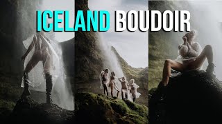 Iceland Waterfall Photoshoot ☔️ Boudoir Photography Workshop Bts