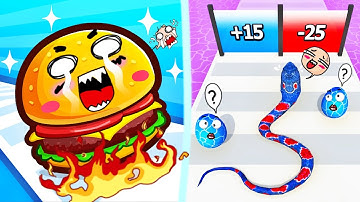 FOOD RUN VS Snake Run Race Gameplay Android,iOS Walkthrough Pro Game Mobile (Level Up) #1