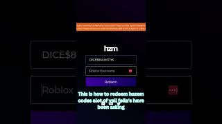 This is how to redeem hazem codes