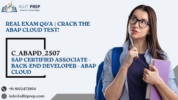 C_ABAPD_2507 Certification Prep | ABAP Cloud Q&A Explained
