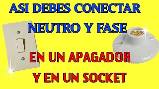 NEUTRO Y FASE SI IMPORTAN EN UN CIRCUITO DE LAMPARA E INTERRUPTOR