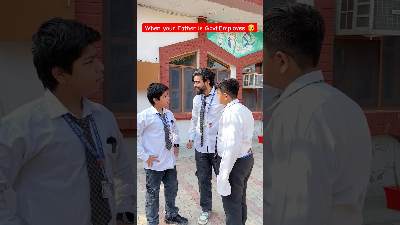 When your Father is Govt.Employee 👦 #shorts #teratrigun #comedy #schoolshorts #schoollife
