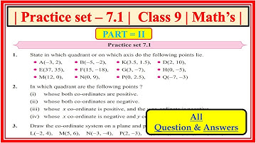 Practice set 7.1 class 9 maths part 2 | Chapter 7 Coordinate Geometry | Maharashtra Board #class9th