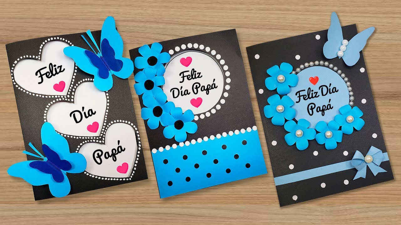 💖💙DIY 3 Hermosas tarjetas para el Día del Padre 😘Cards for fathers day ...