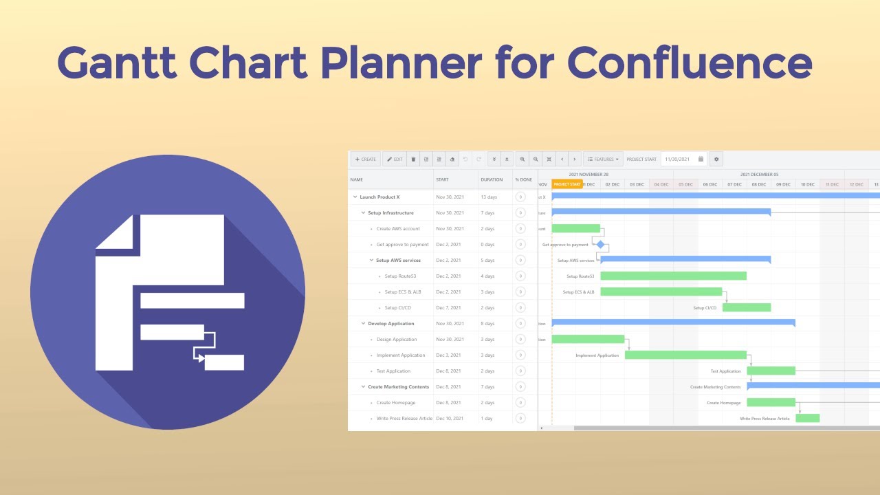 Gantt Chart Planner for Confluence Demo - YouTube
