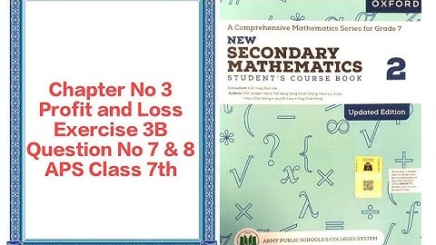 Exercise 3B Questions 7 & 8 Solution (Discount, GST & Commission) APS  Math Class 7th #viral #maths 