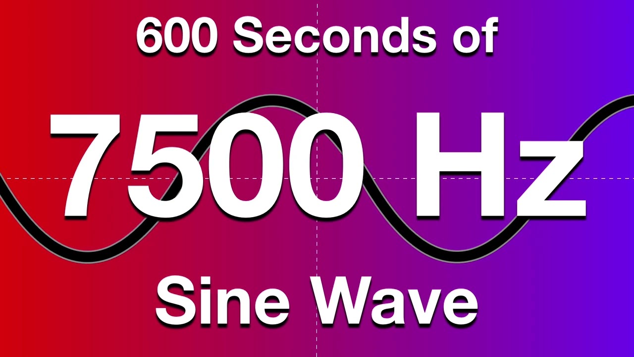7500Hz (7.5kHz) Sine Wave Test Tone - 600 Seconds (10 Minutes)