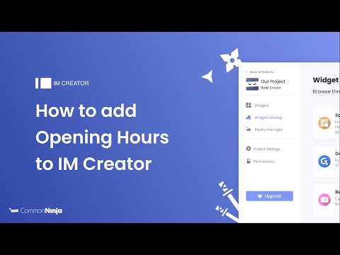 How to add Opening Hours to IM Creator