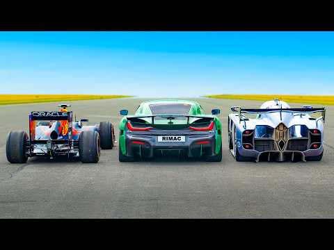 F1 Car vs World's FASTEST Hypercars: DRAG RACE