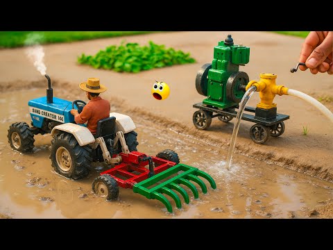 Diy Mini Tractor and Diesel Engine Water Pump Science Project @sanocreator