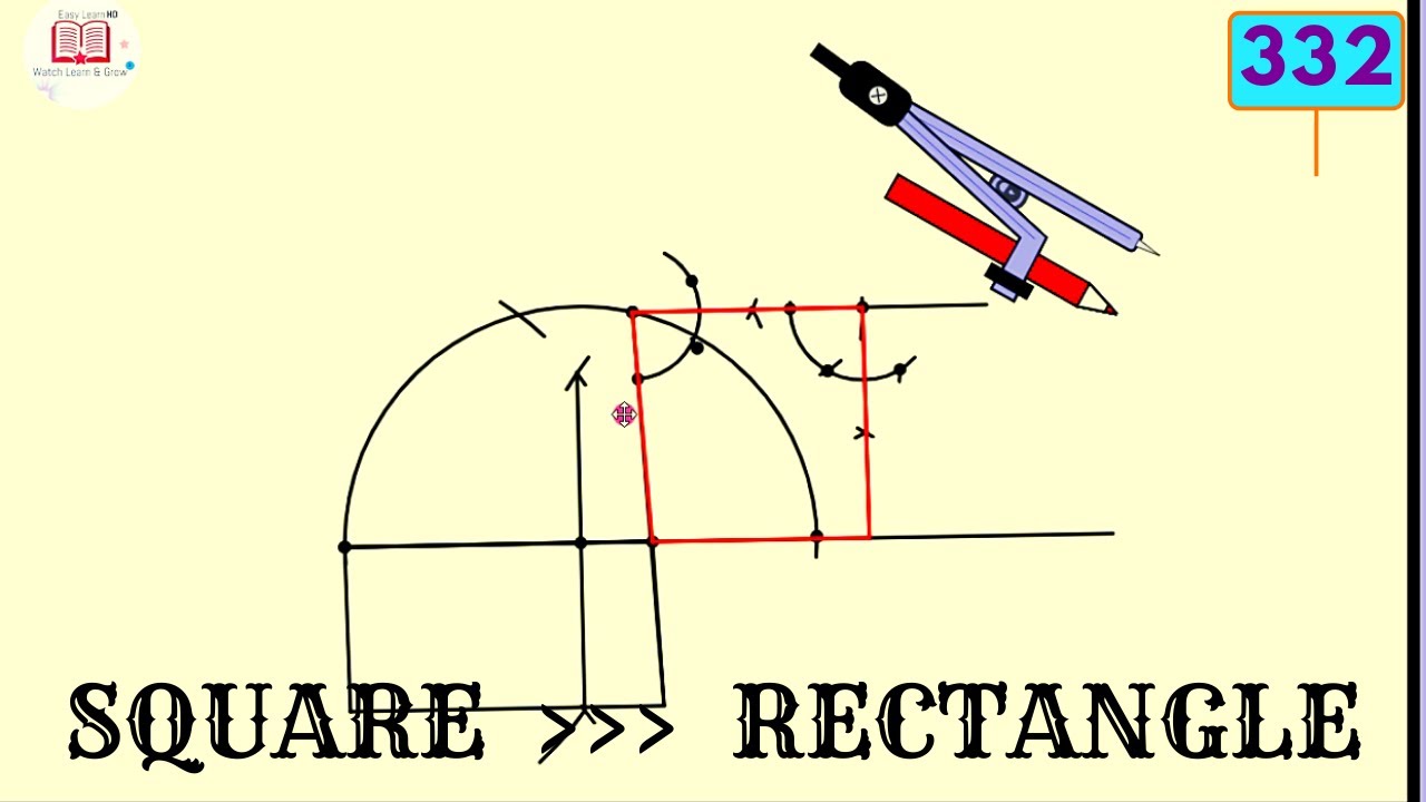 MG-9 Episode#332 | Construct a square equal in area to a given rectangle | Chapter#17 9th Math