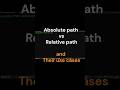 Absolute vs Relative Path in 30 Seconds! 🔥🧭 #LinuxBasics #linux #commandline