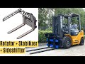Rotation Forklift with Attachment to Invent Bin Turner