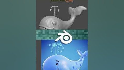 Blender vs Zbrush | Whale