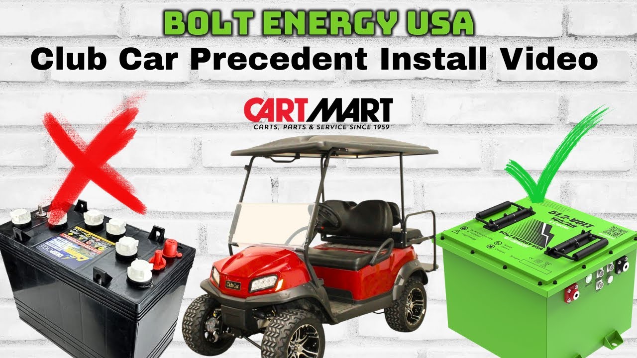 Club Car Precedent Conversion | How to Install a Bolt Energy 51V 105Ah Lithium Battery - Cart Mart