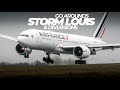 Storm Louis GO AROUNDS &amp; DIVERSIONS at Paris CDG! (50+ km/h Winds)