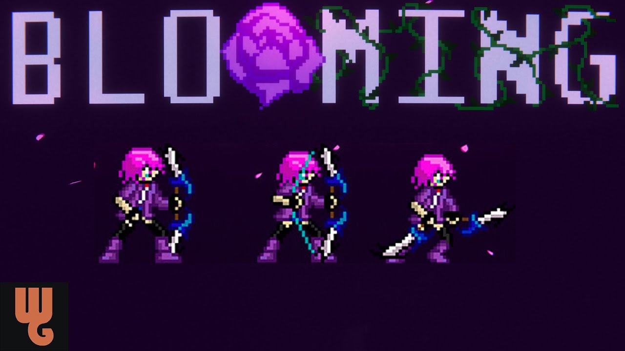 Blooming Gameplay Steam PC [Demo] 2D Action Woosh Woosh