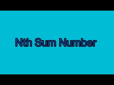 Nth Number Sum #python #solutions #coding