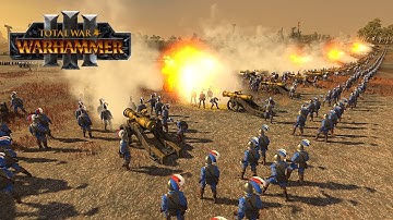 Bretonnia vs Lizardmen - Guns of Bretonnia Mod | Total War WARHAMMER3 Thrones of Decay | 4K