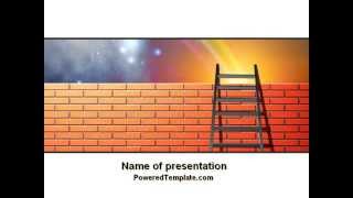 Fence Ladder PowerPoint Template by PoweredTemplate.com