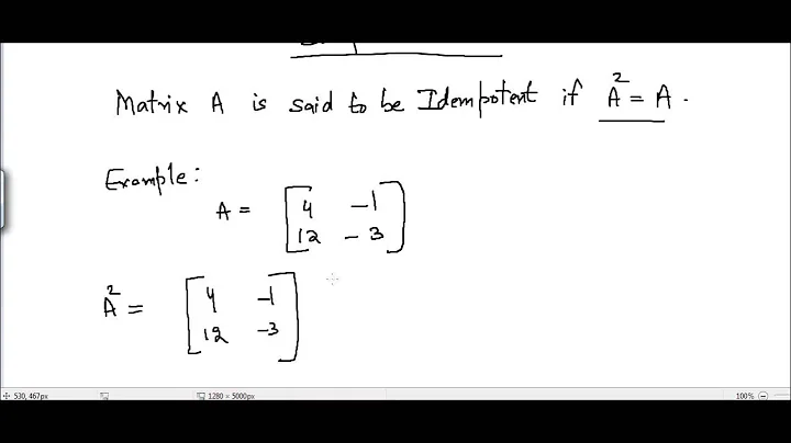 What is Idempotent Matrix?