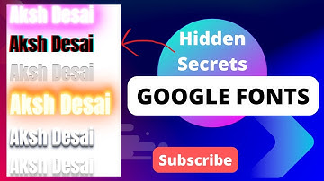 🤩 Css Google Font Effects and Some Hidden Secrets #akshdesai #css