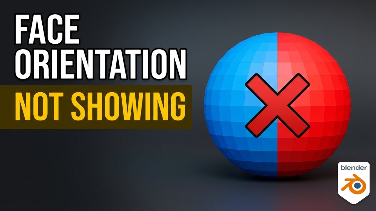 Fix Face Orientation Not Showing in Blender Viewport | Blender 4.5 +