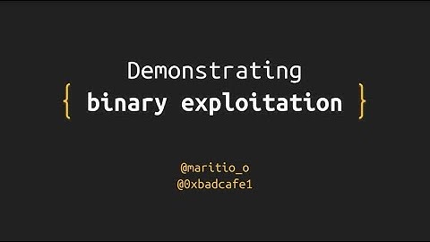 Demonstrating binary exploitation  - Marit Iren Rognli Tokle & Christian Resell