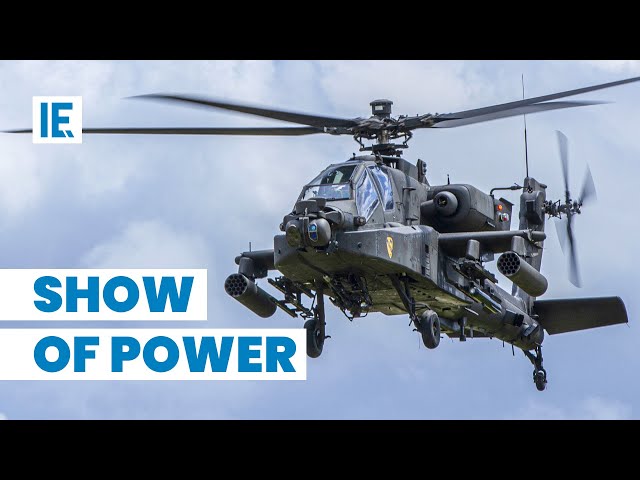 Conquering the Skies: Witness the Unstoppable AH-64 Apache Helicopter class=